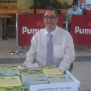 Promotion Stall at Milton Keynes Station May 2019 - Simon Barber and Richard Pill